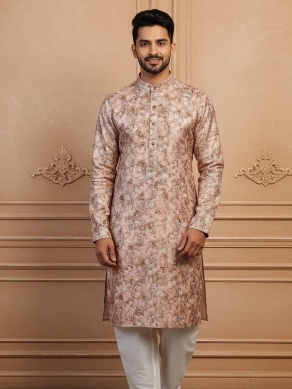 Royal Peach Chikankari Kurta Pyjama
